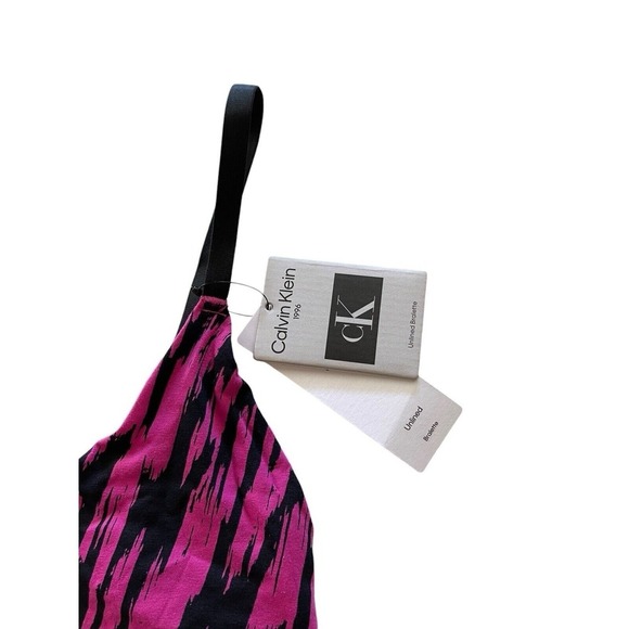 Calvin Klein Women's 1996 Bralette Palace Pink Tiger Print Size M NWT $30 - Picture 3 of 3
